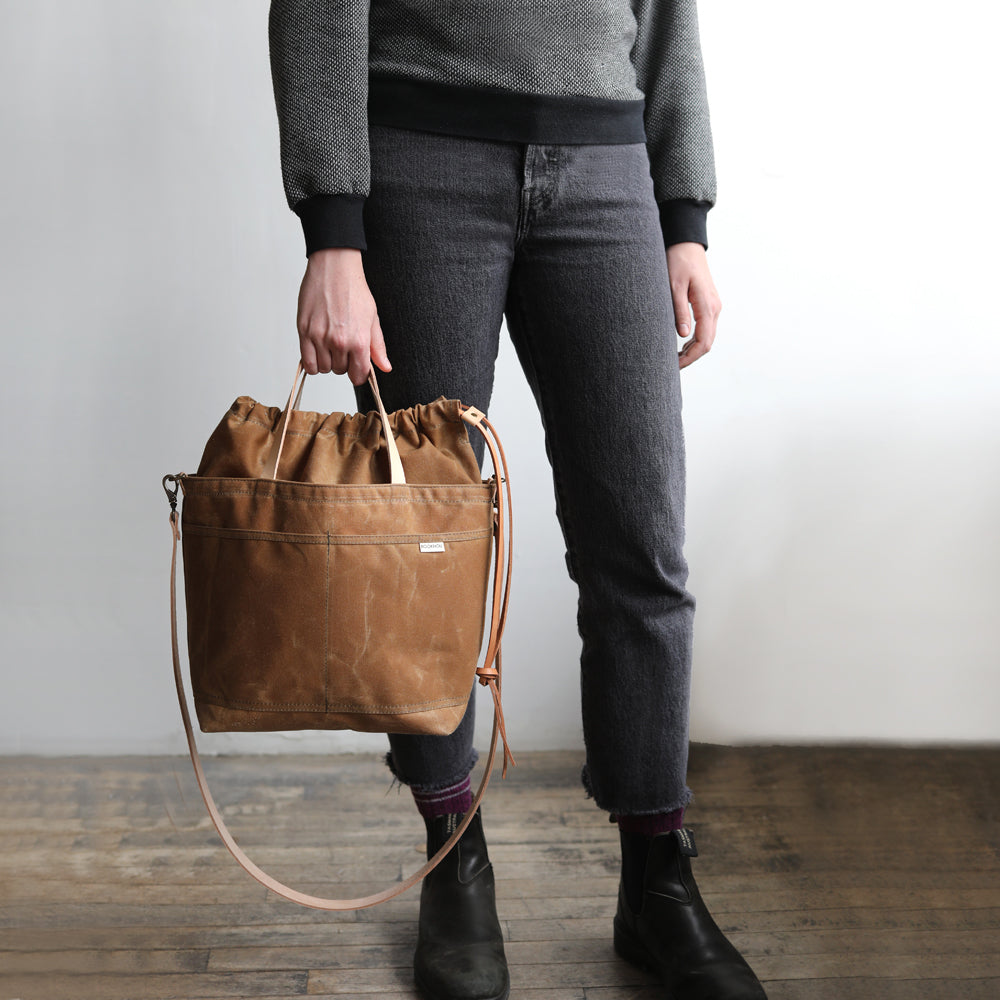 PROJECT TOTE - rust waxed canvas custom