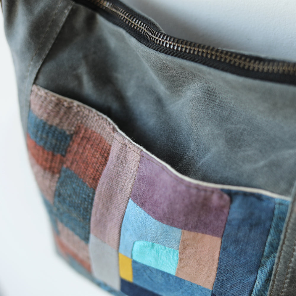 WOVEN PATCHWORK BAG