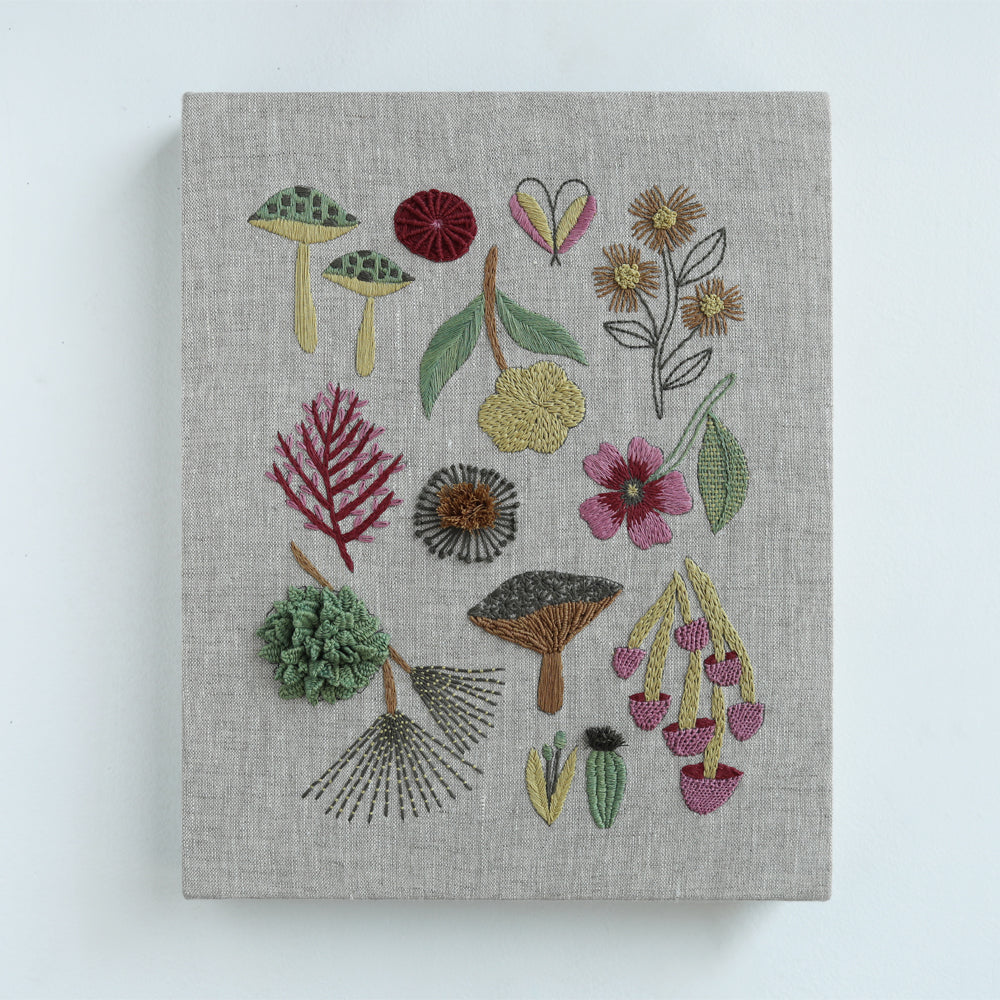 WALL ART - botanical embroidery