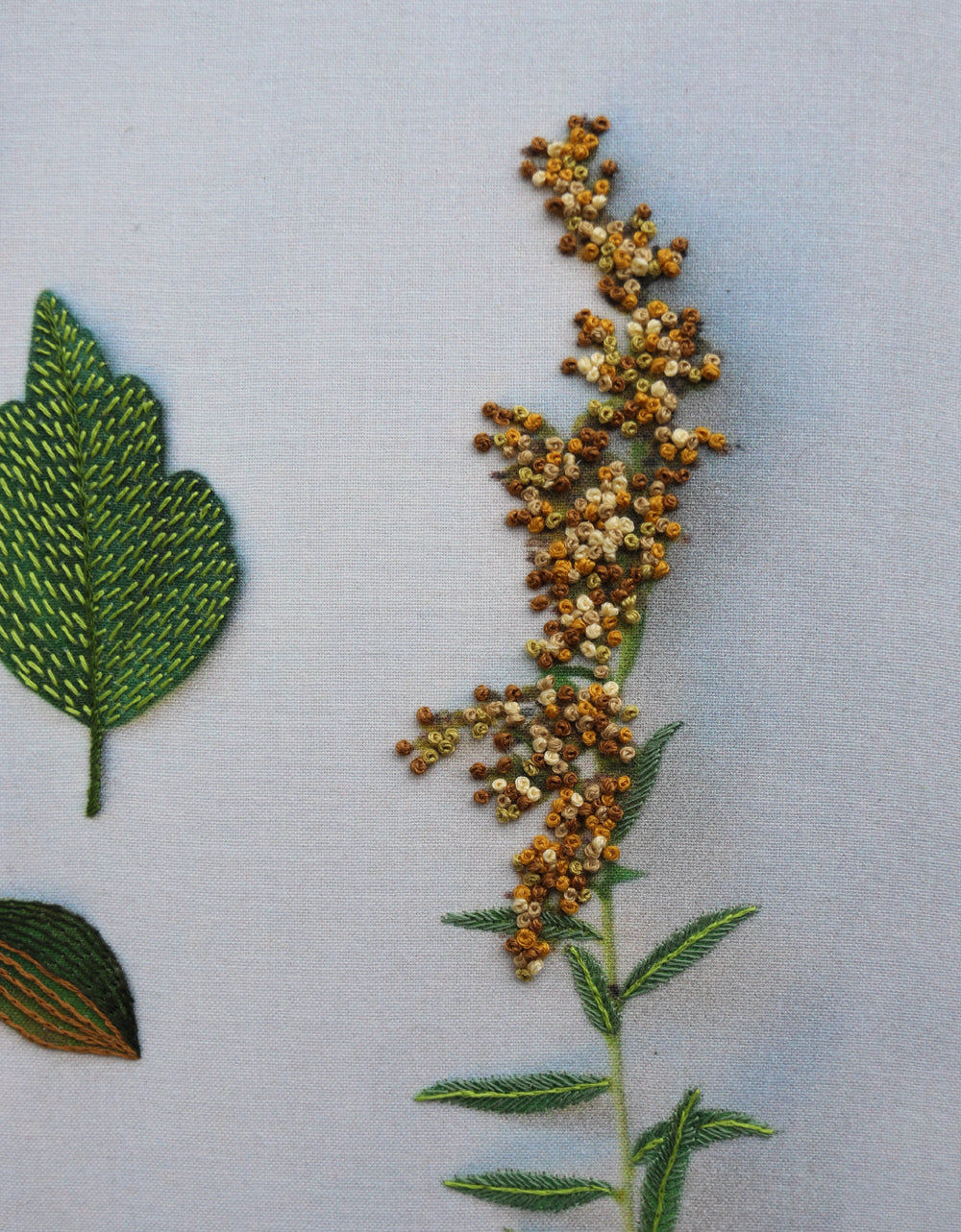 WALL ART - embroidery on digital print