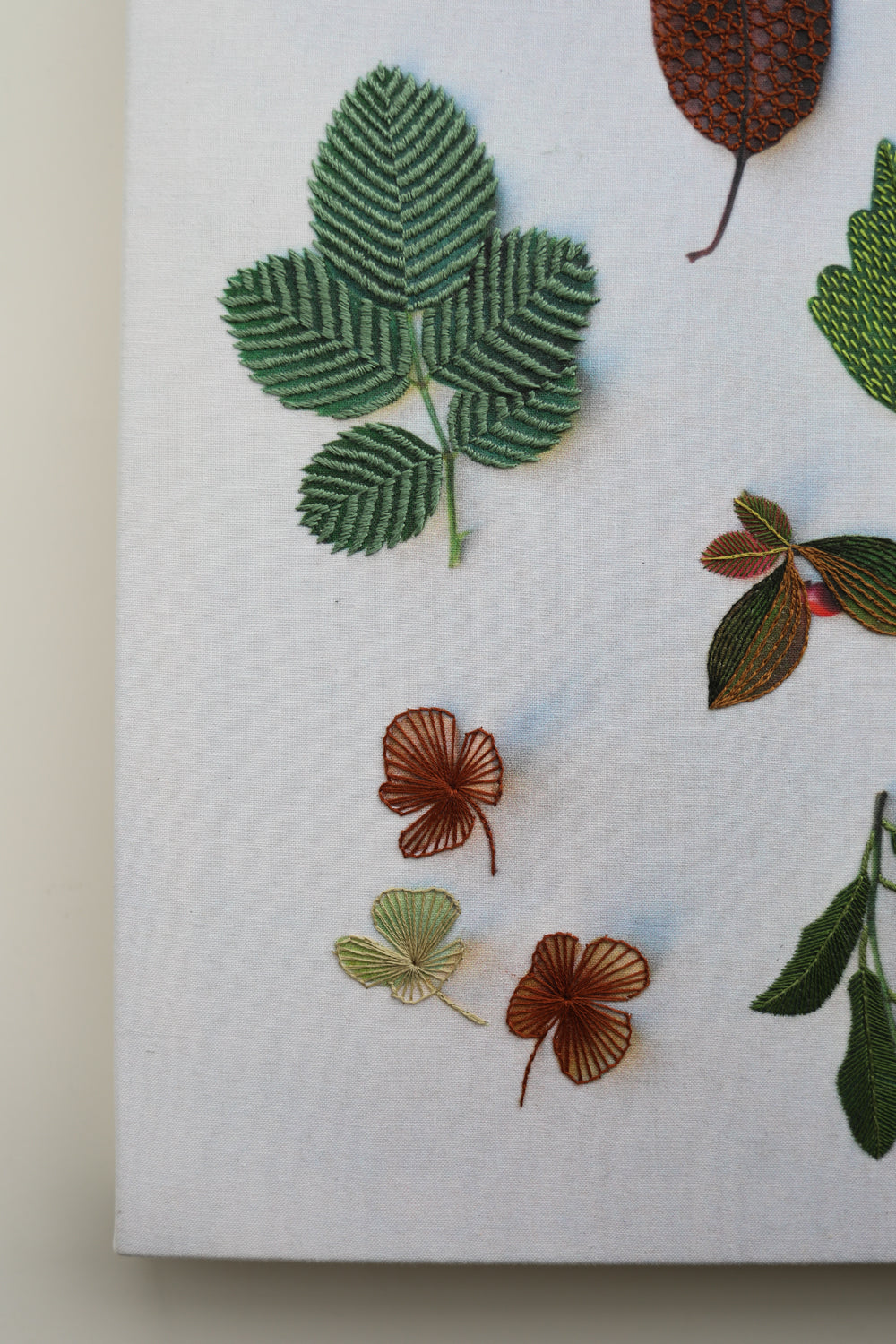 WALL ART - embroidery on digital print