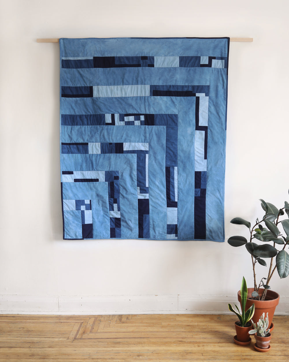INDIGO PATCHWORK THROW QUILT