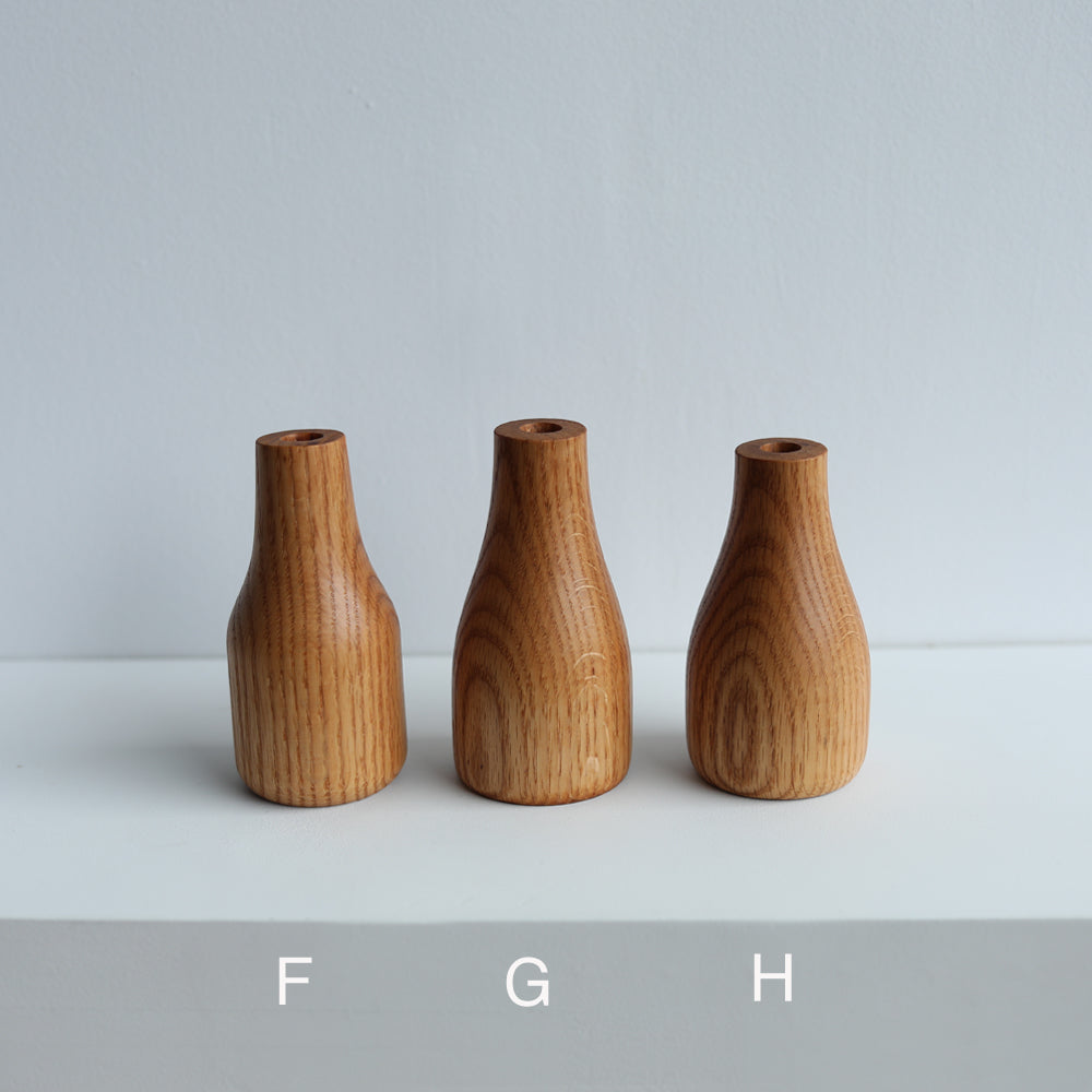 WOOD BUD VASE - red oak