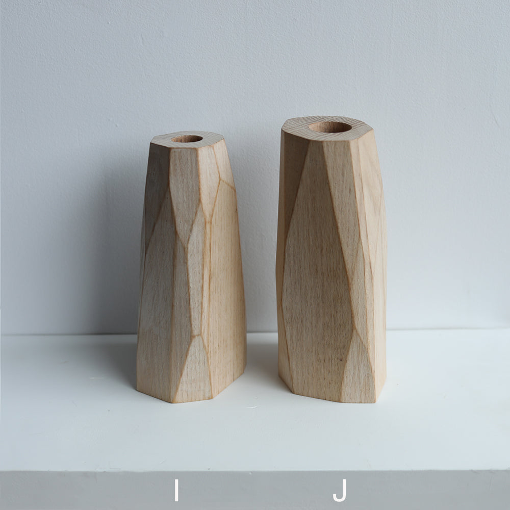 WOOD BUD VASE - facet