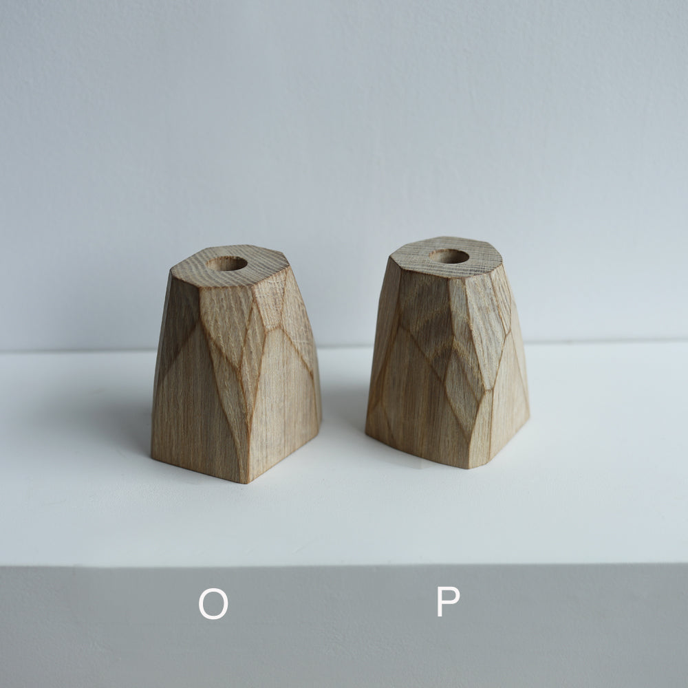 WOOD BUD VASE - facet