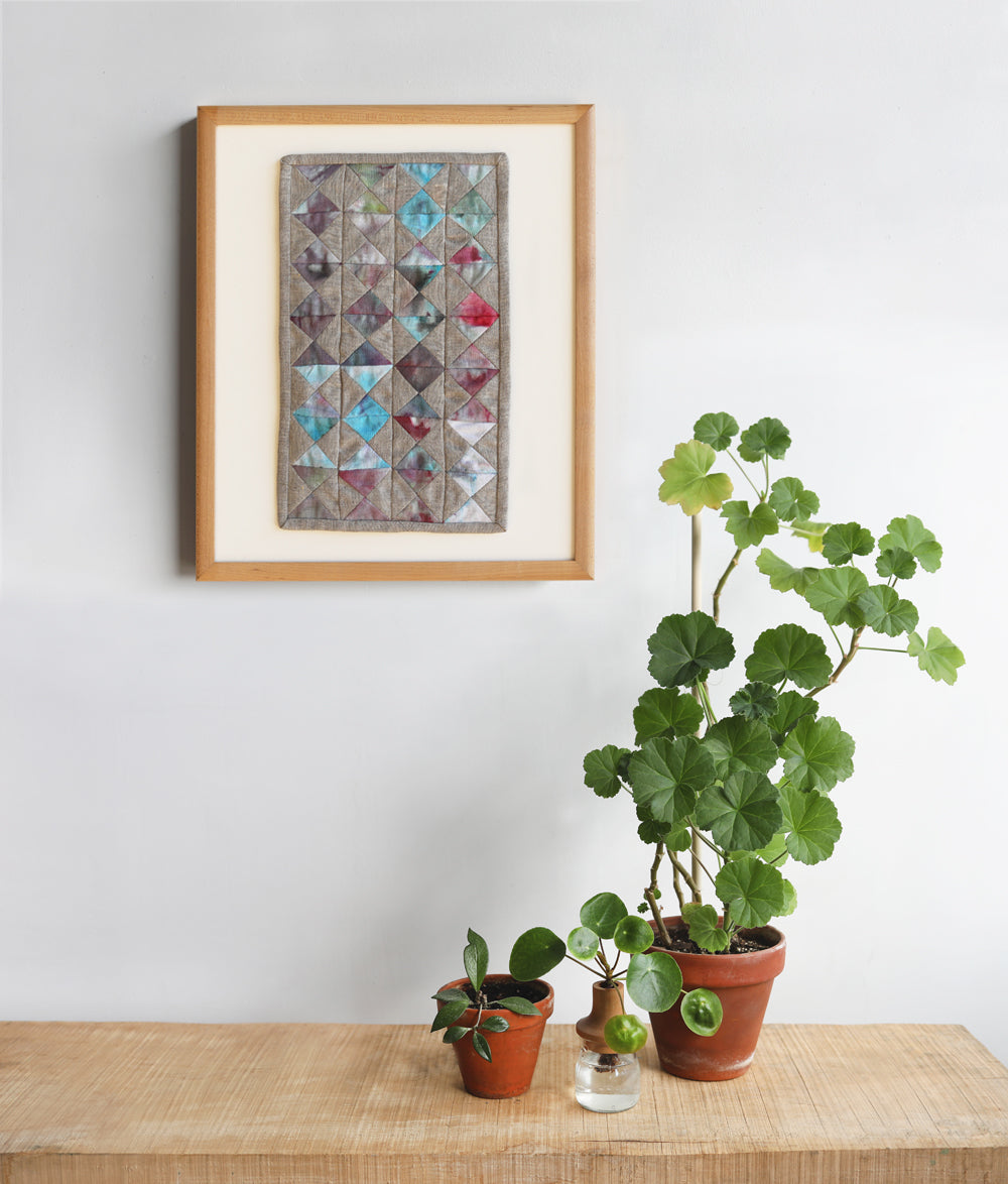 MINI QUILT - ice dye