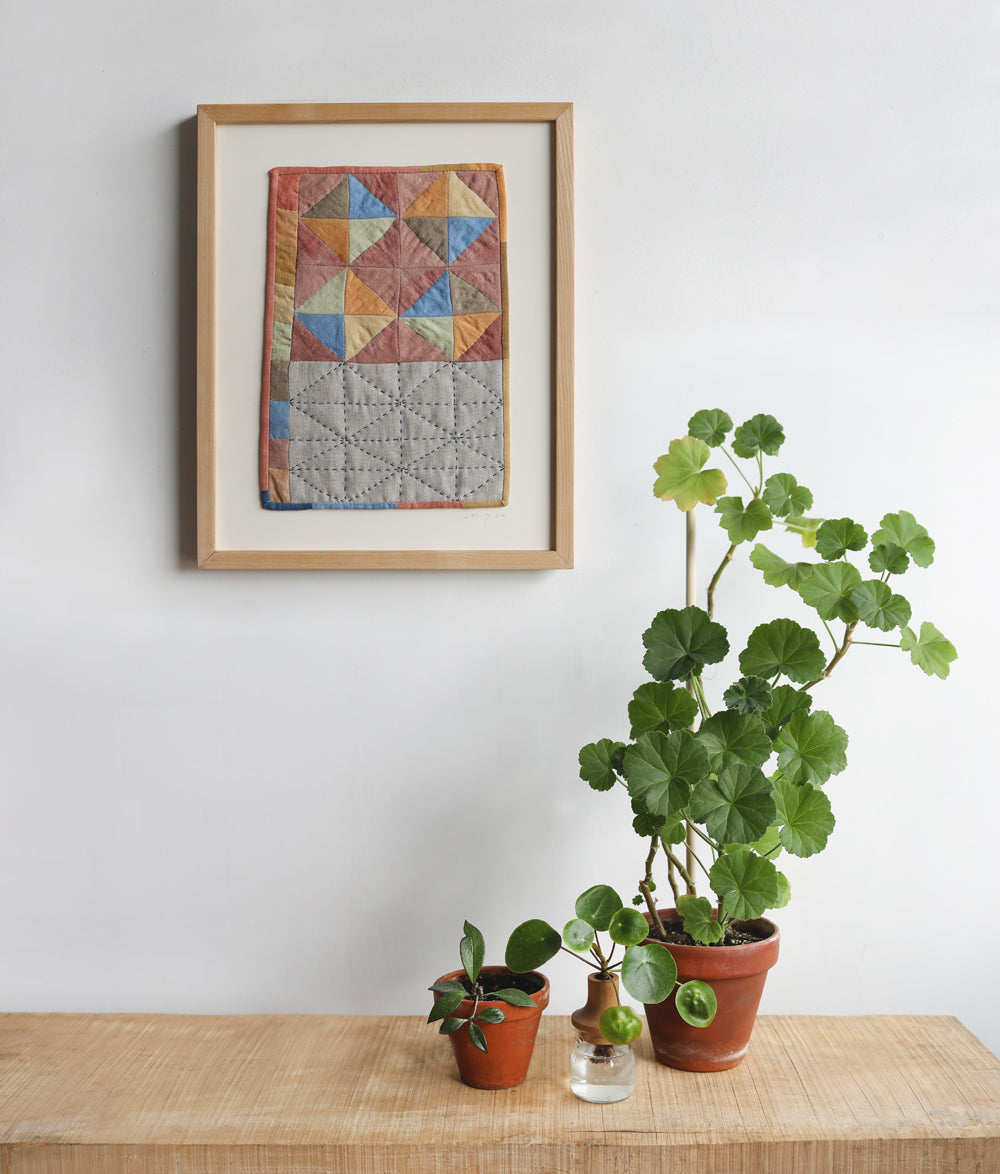 MINI QUILT WITH SASHIKO