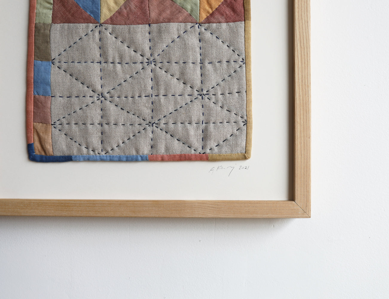 MINI QUILT WITH SASHIKO