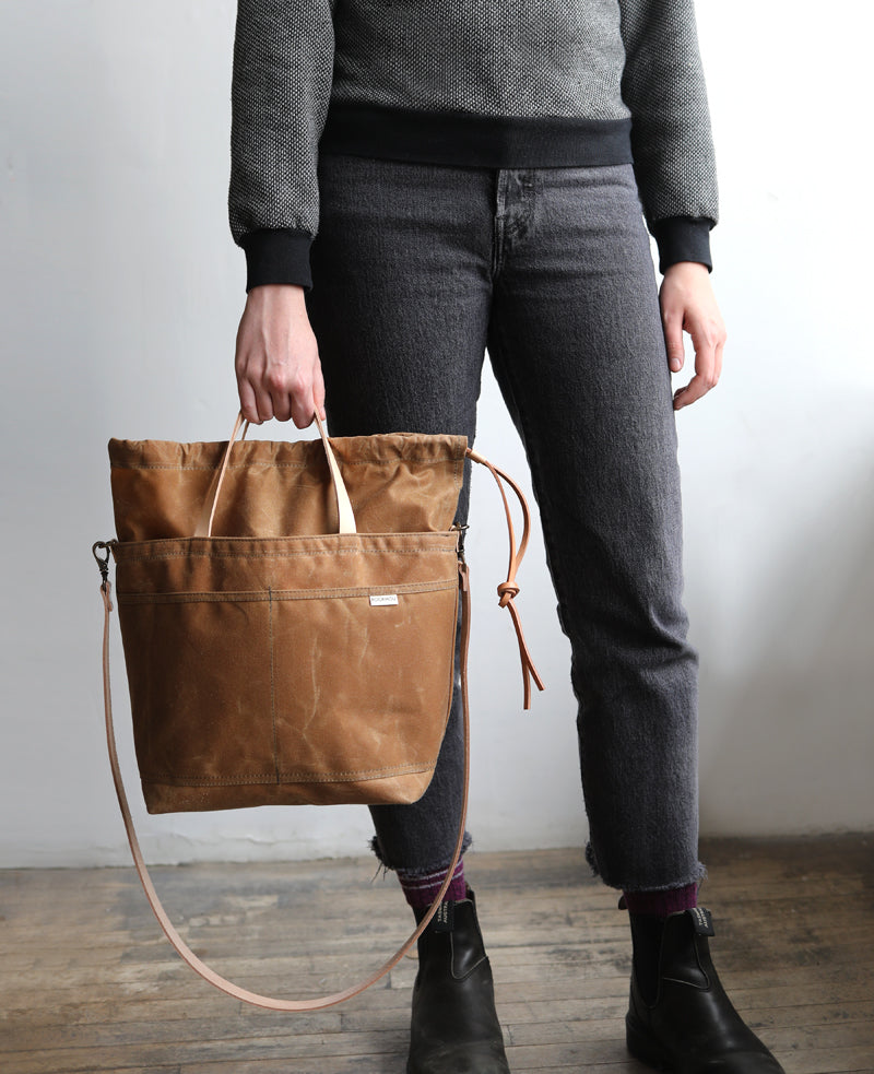 PROJECT TOTE - rust waxed canvas custom