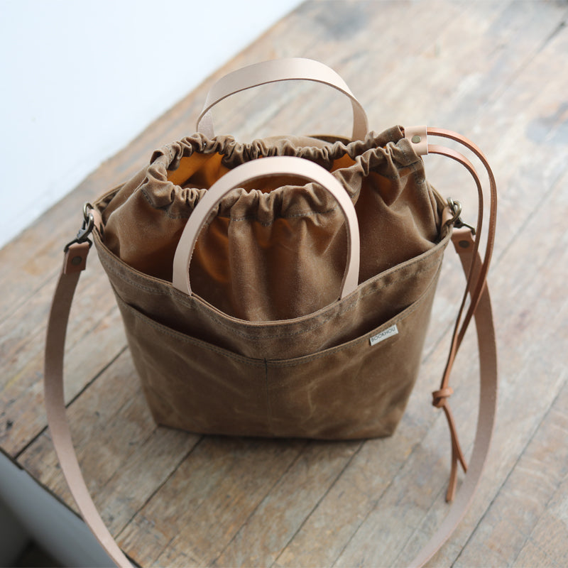 PROJECT TOTE - rust waxed canvas custom