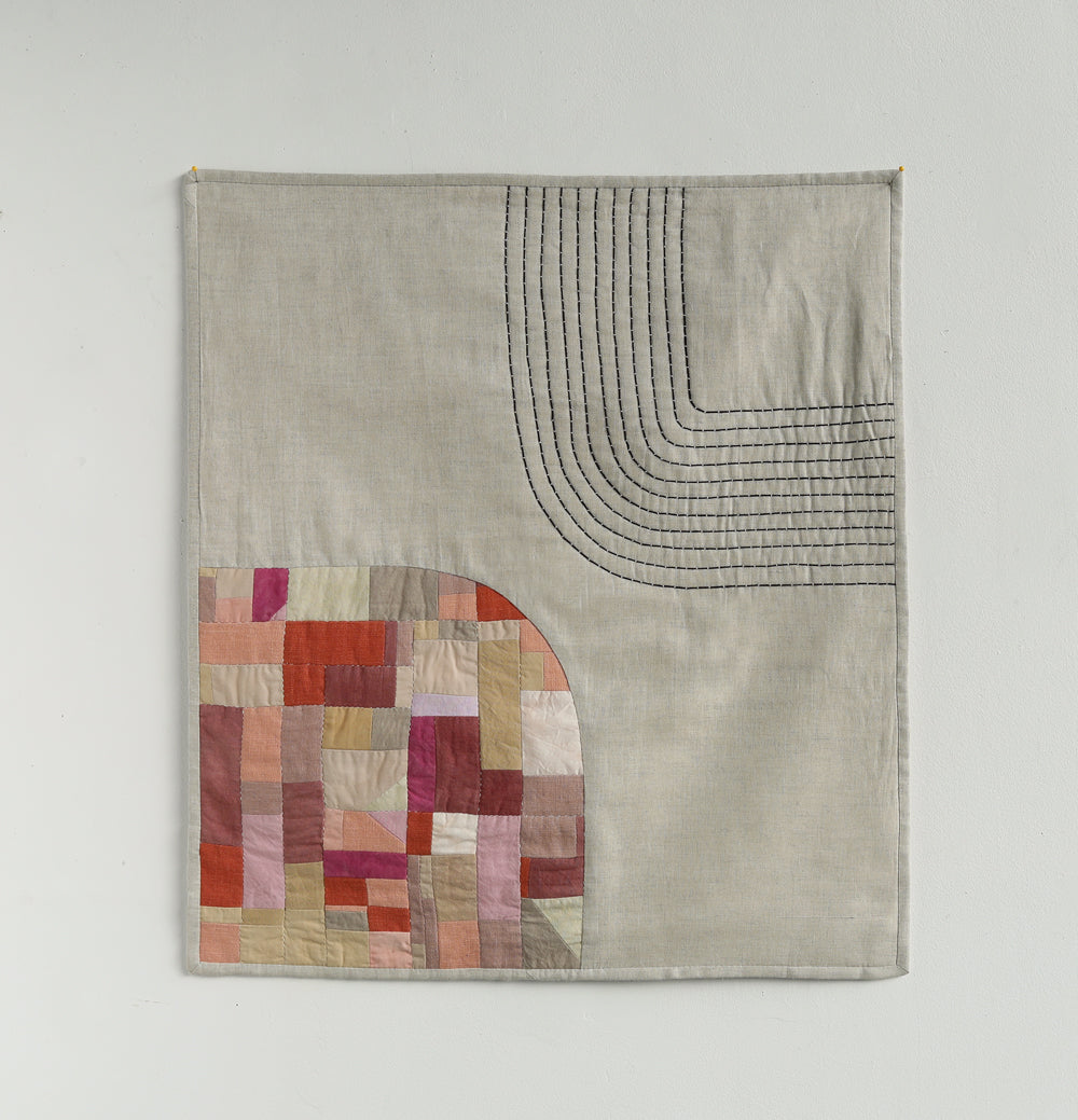 mini wall quilt double curve