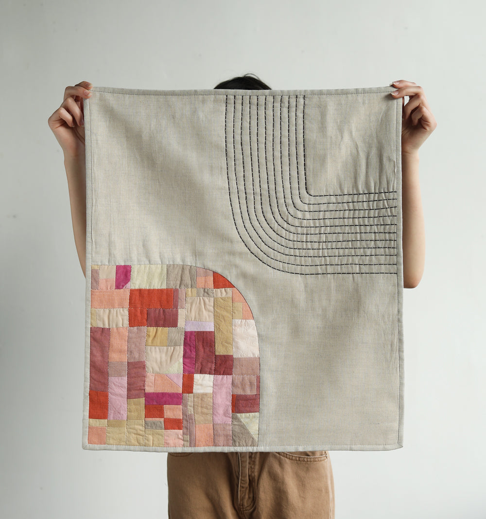 mini wall quilt double curve