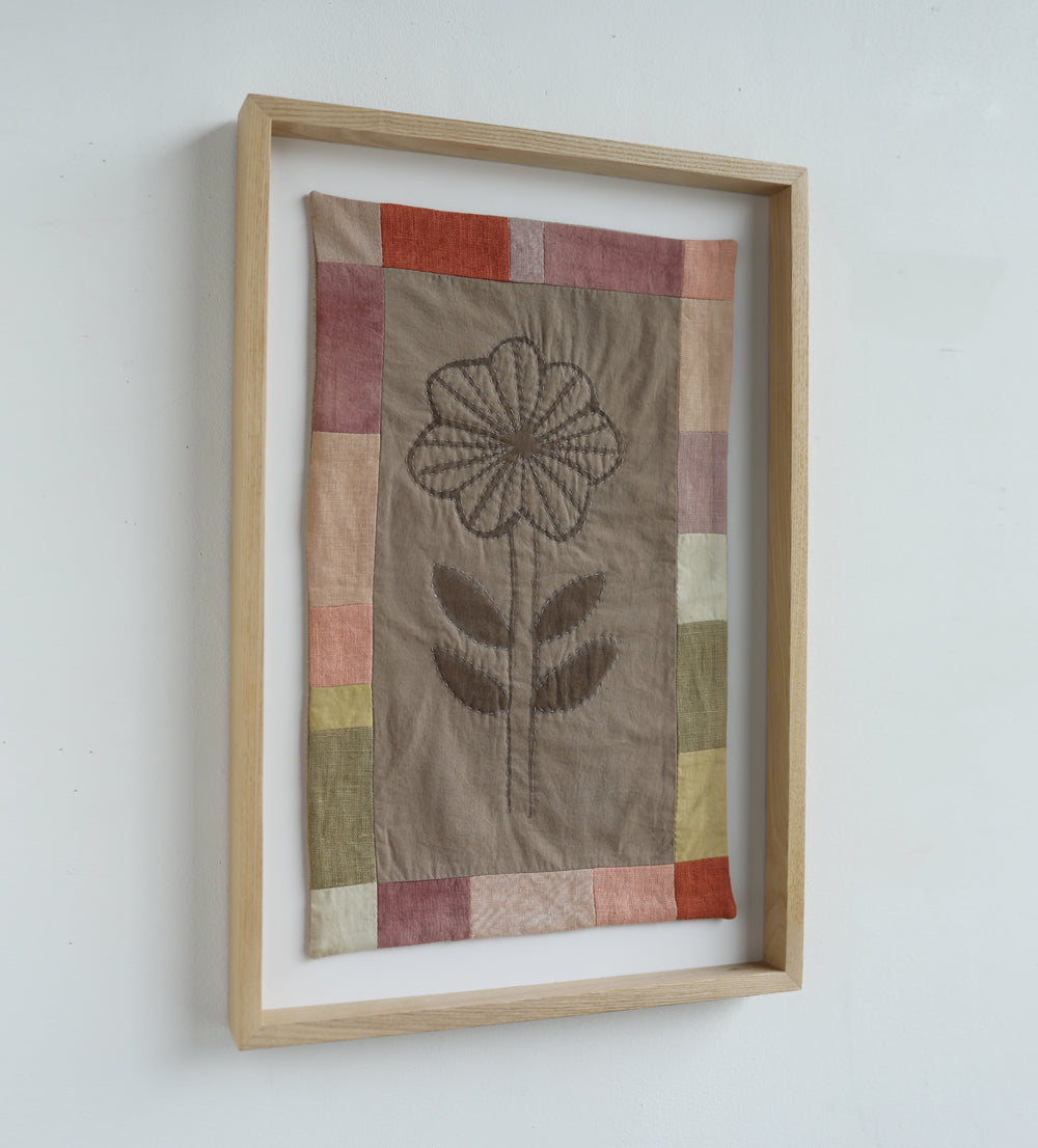 MINI QUILT flower with border