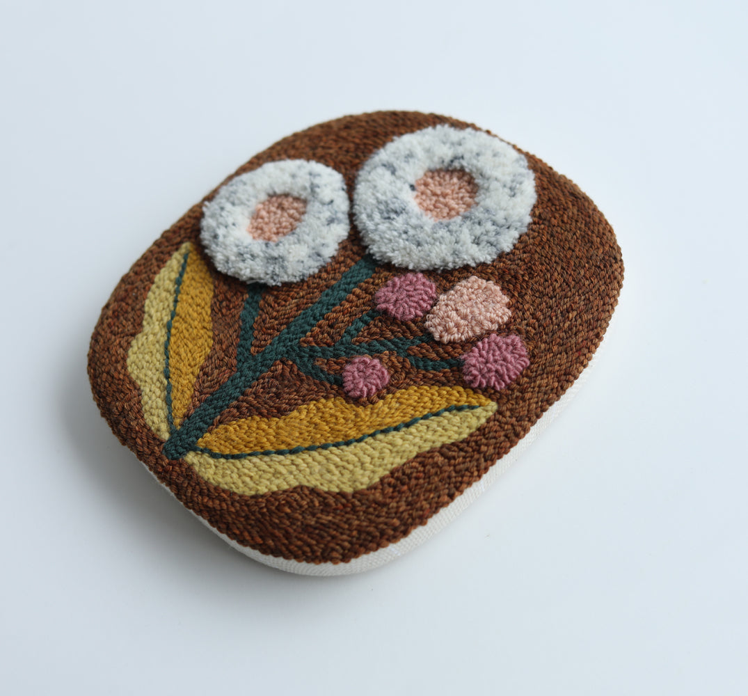 double puff flower shape - PUNCH NEEDLE