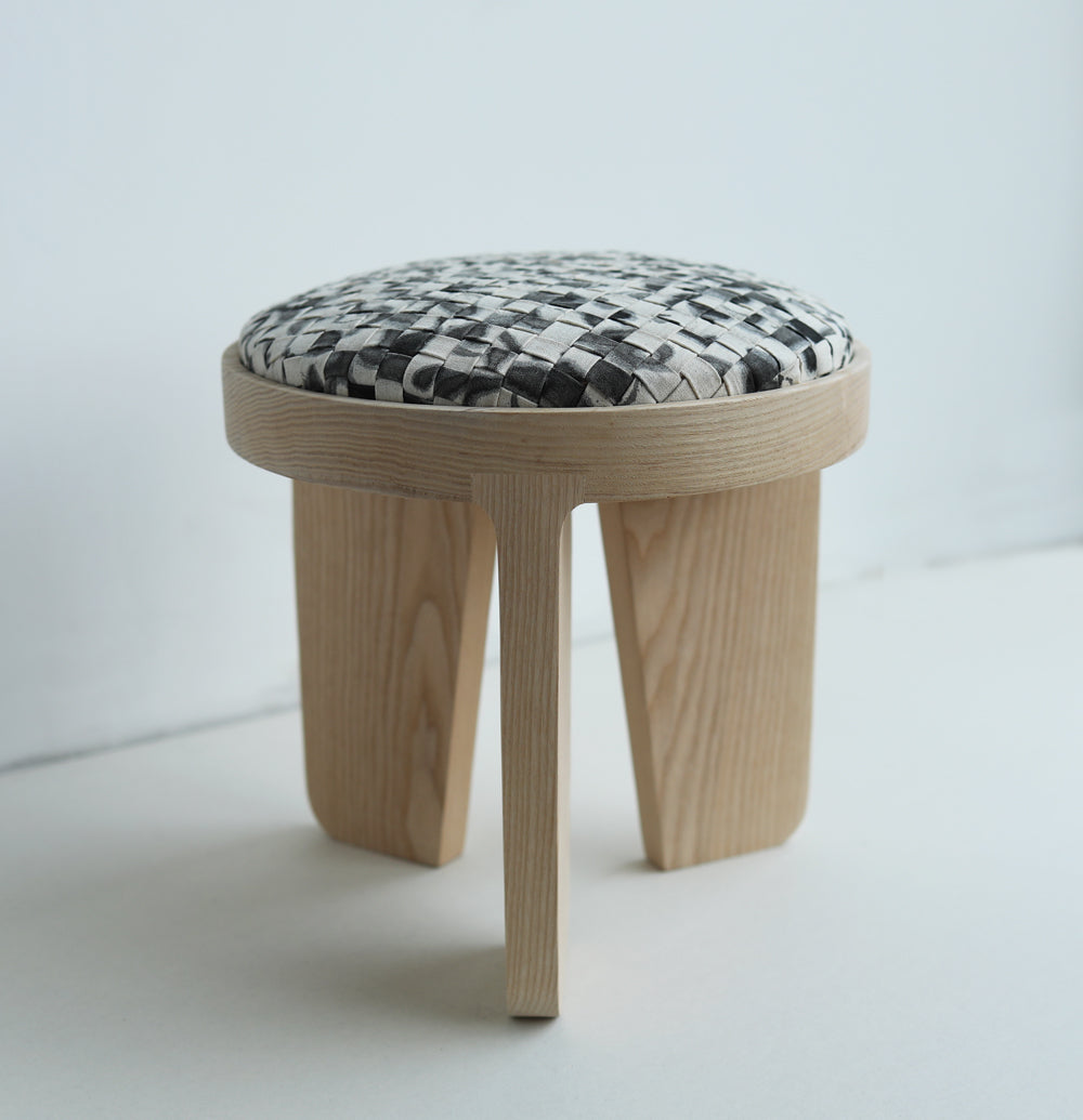 woven wood stool