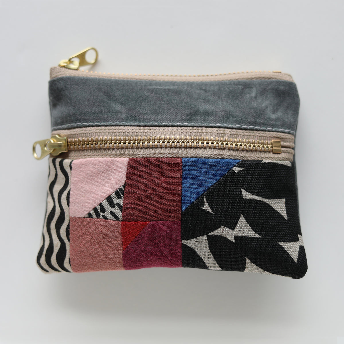 DOUBLE zip pouch no.1156