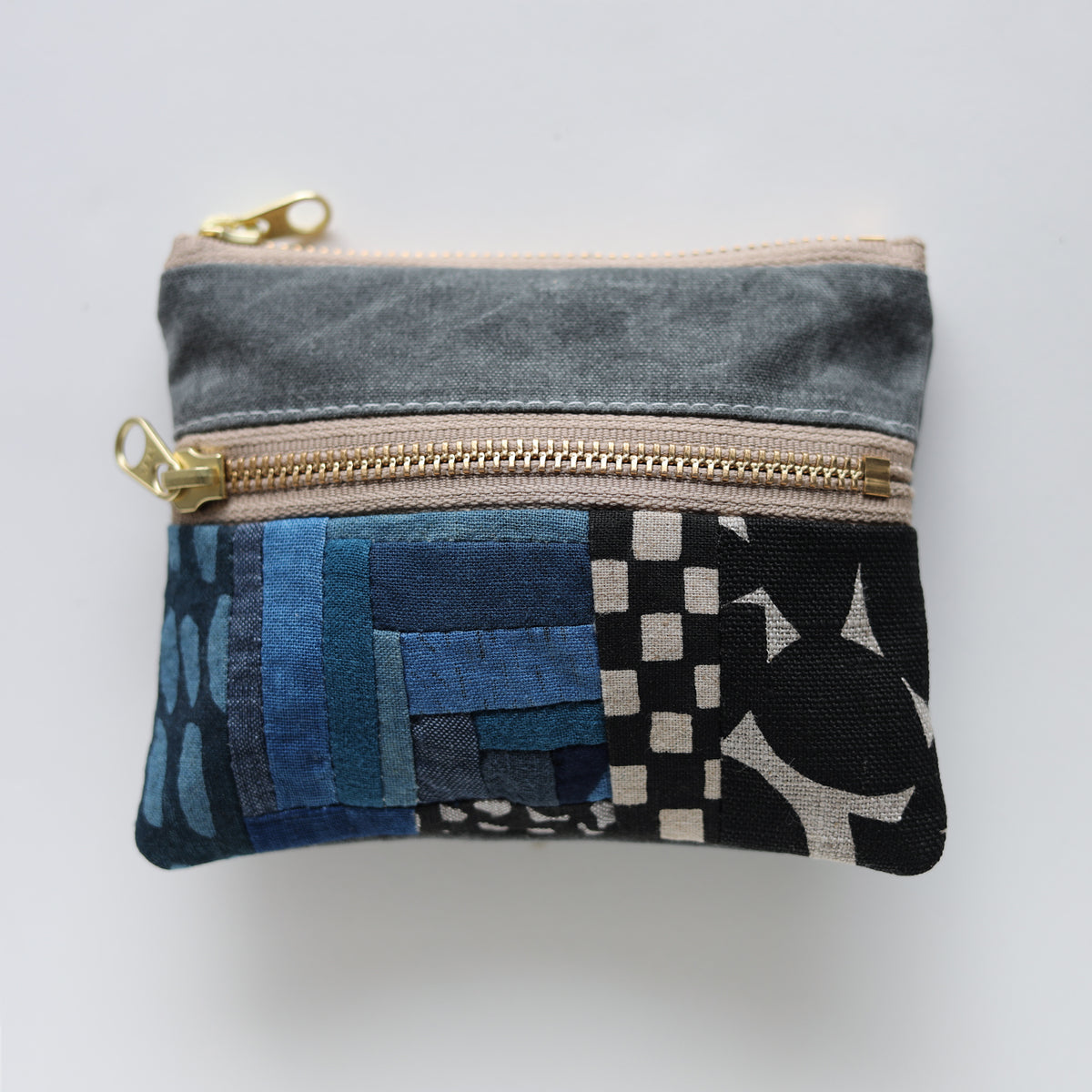DOUBLE zip pouch no.1172