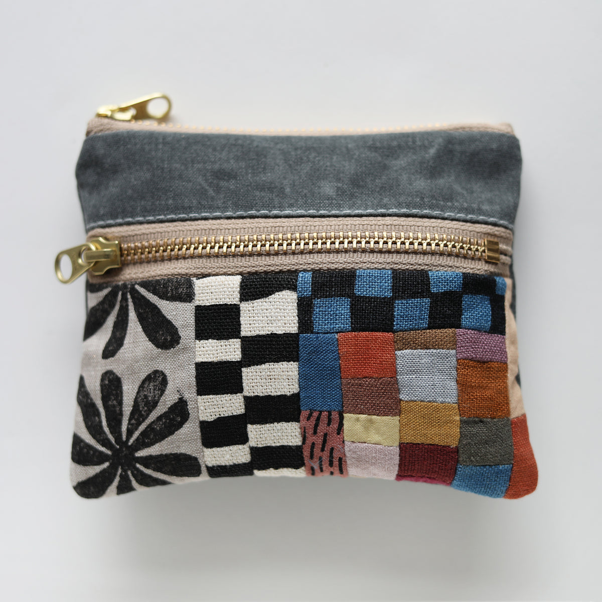 DOUBLE zip pouch no.1178