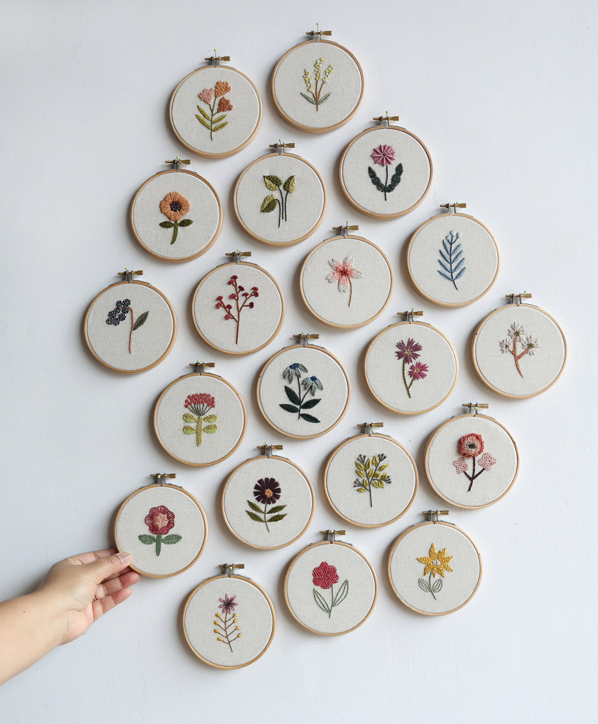 BOTANICAL EMBROIDERY - mini flora hoops