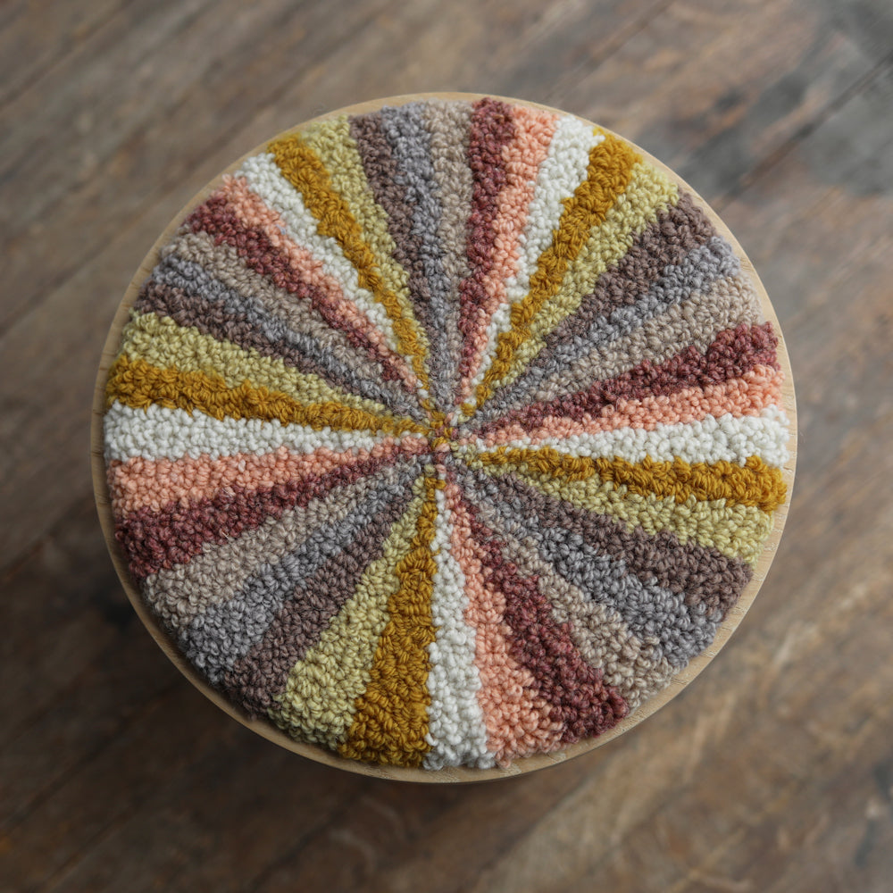 WOOD STOOL - sunburst