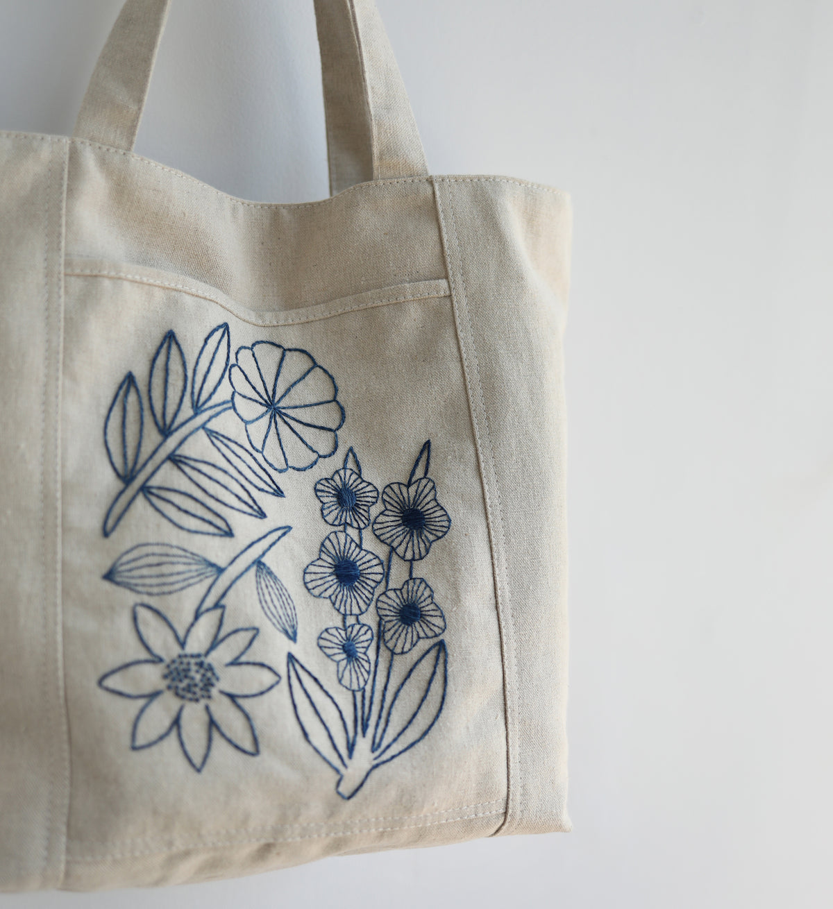 BOTANICAL EMBROIDERY - tote bag