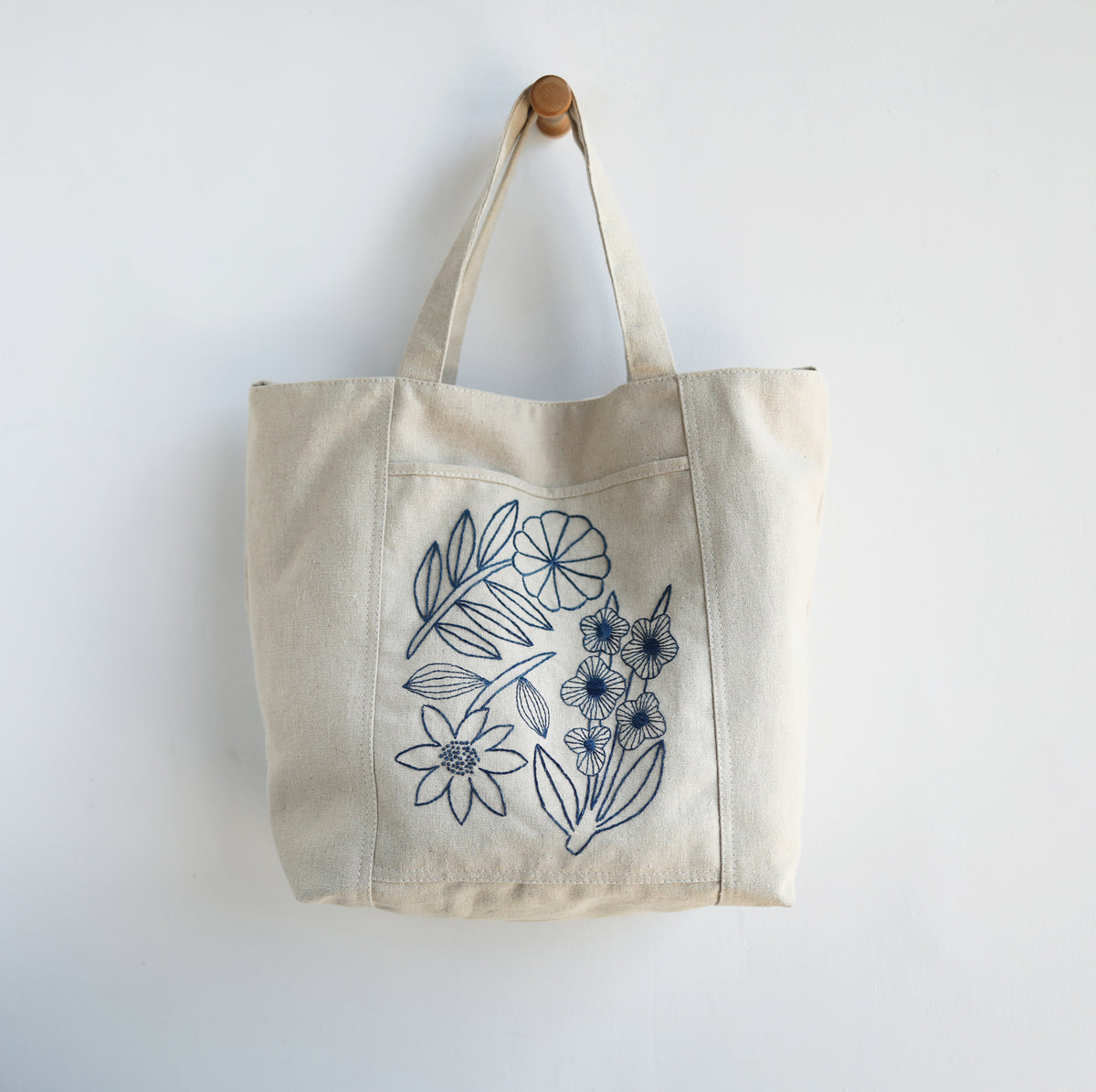BOTANICAL EMBROIDERY - tote bag