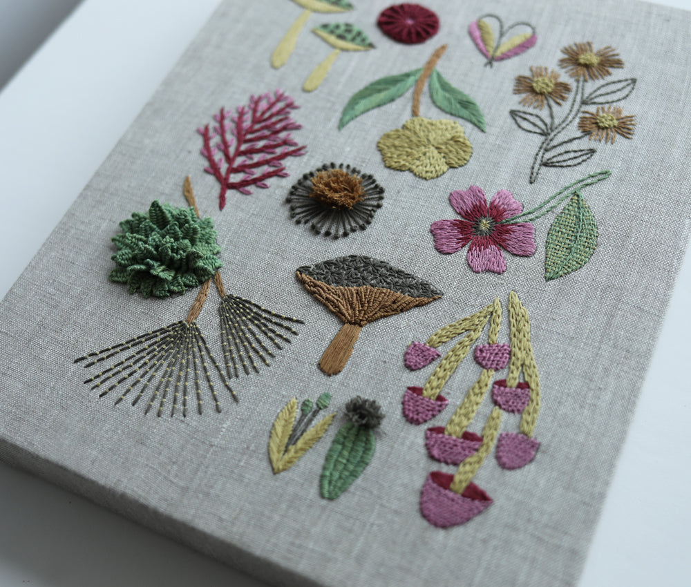 WALL ART - botanical embroidery