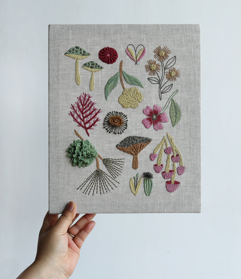 WALL ART - botanical embroidery