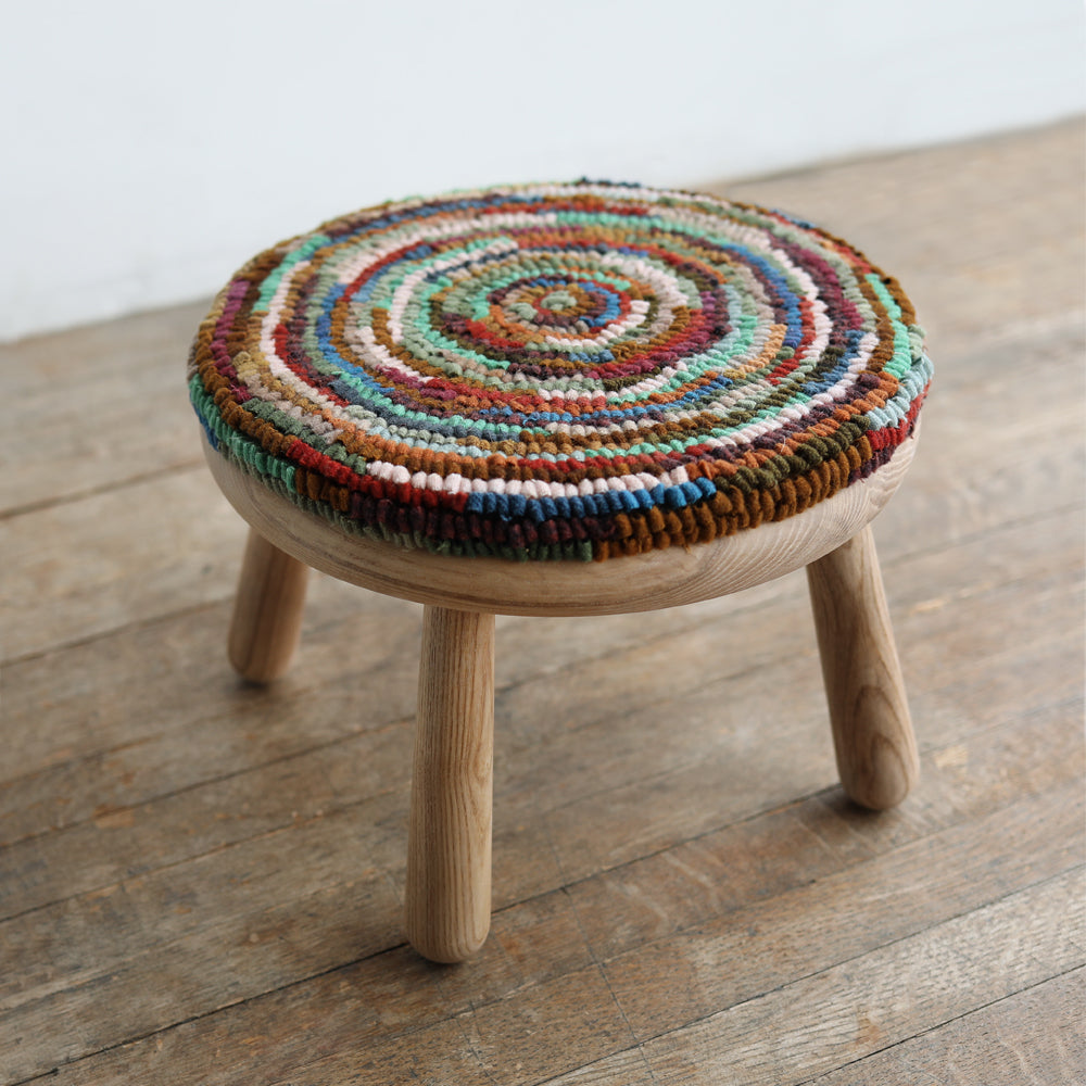 WOOD STOOL no.8 circles