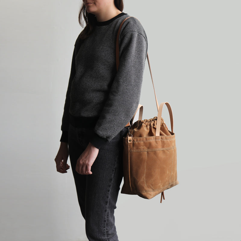 PROJECT TOTE - rust waxed canvas