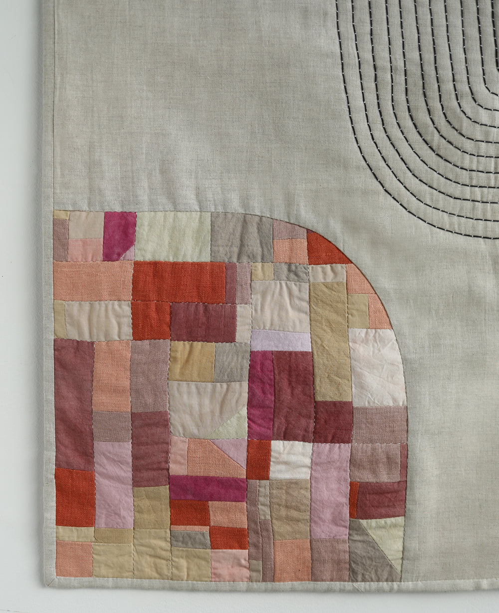 mini wall quilt double curve