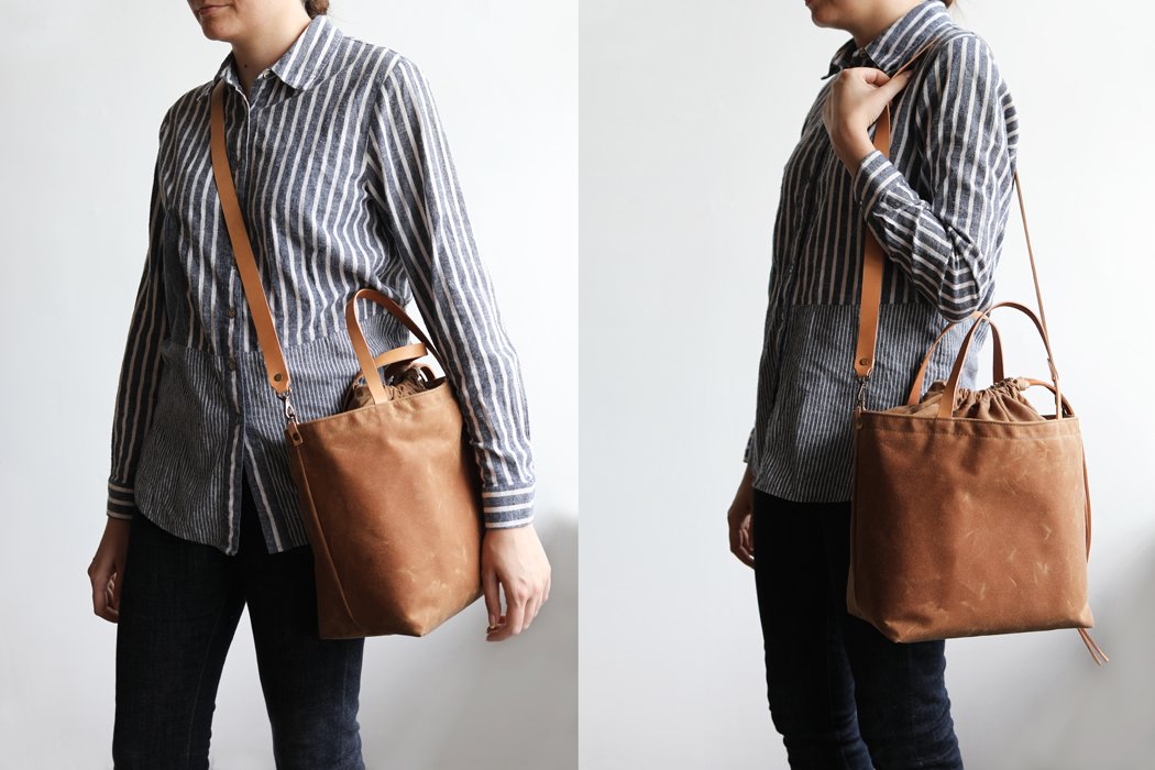 PROJECT TOTE - charcoal/pepita