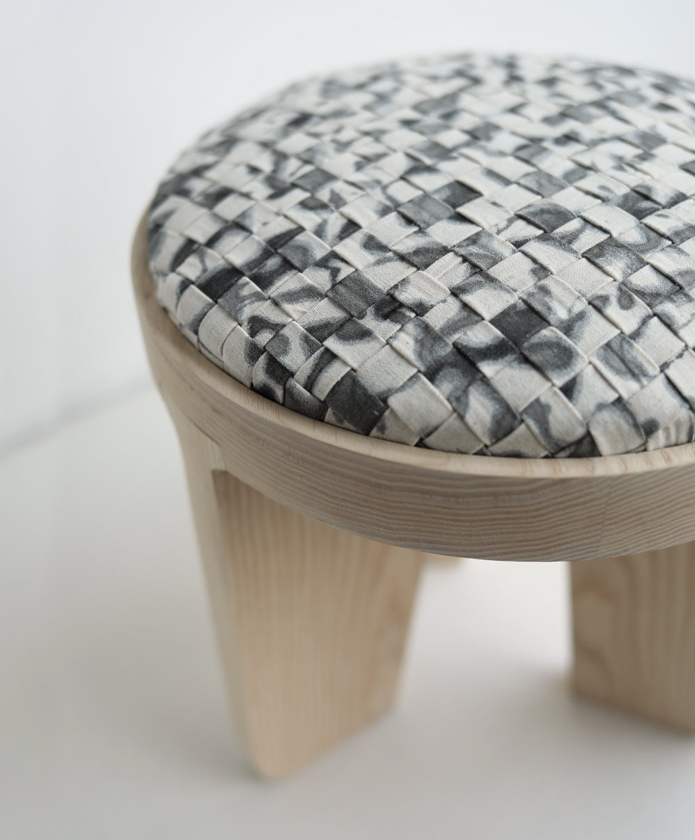 woven wood stool