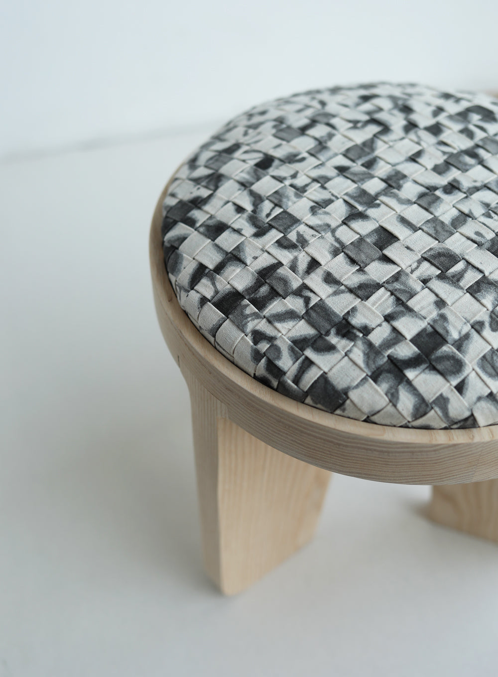 woven wood stool